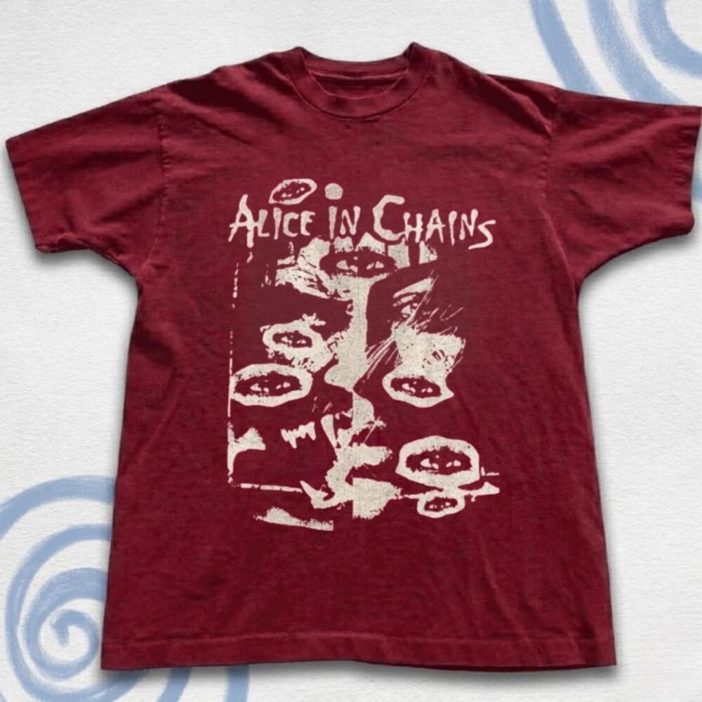 Alice In Chains Antique Cherry Red Band Tee